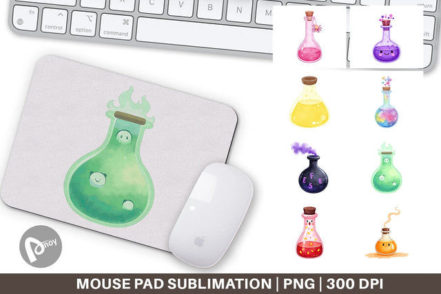 Mouse Pad Spooky Potion Cuties Sublimation artnoy 