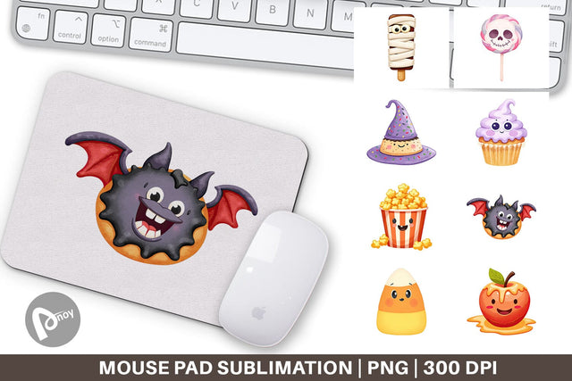 Mouse Pad Spooky Sweet Treats Sublimation artnoy 
