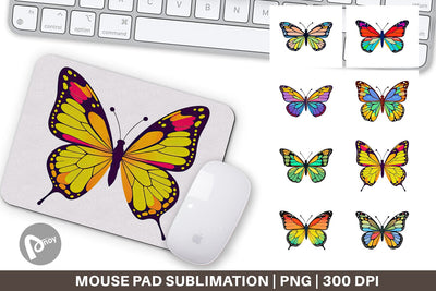Mouse Pad Spring Butterfly Sublimation artnoy 