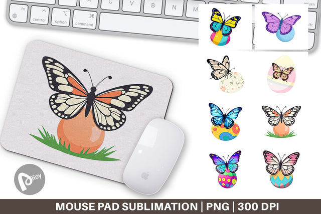Mouse Pad Spring Butterfly Sublimation artnoy 