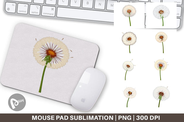 Mouse Pad Spring Dandelion Sublimation artnoy 