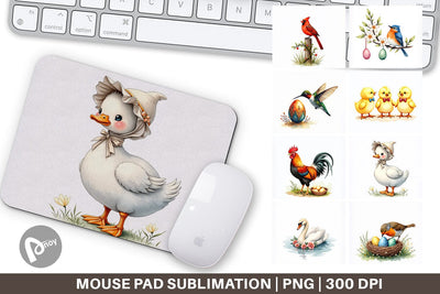 Mouse Pad Spring Garden Birds Sublimation artnoy 