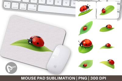 Mouse Pad Spring Ladybug Sublimation artnoy 