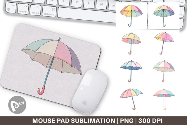Mouse Pad Spring Umbrella Sublimation artnoy 