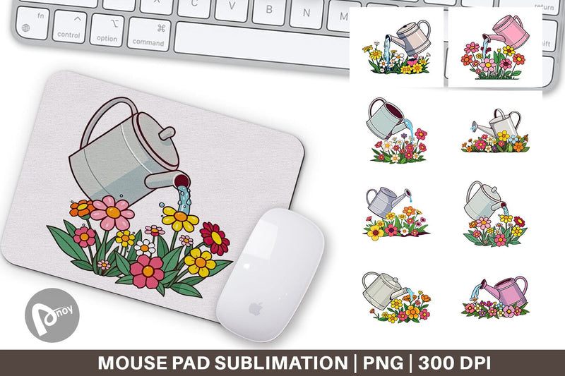 Mouse Pad Spring Watering Can Sublimation artnoy 
