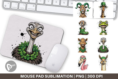 Mouse Pad St Paddys Animal Charms Sublimation artnoy 