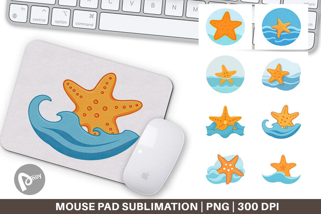 Mouse Pad Starfish Sublimation artnoy 