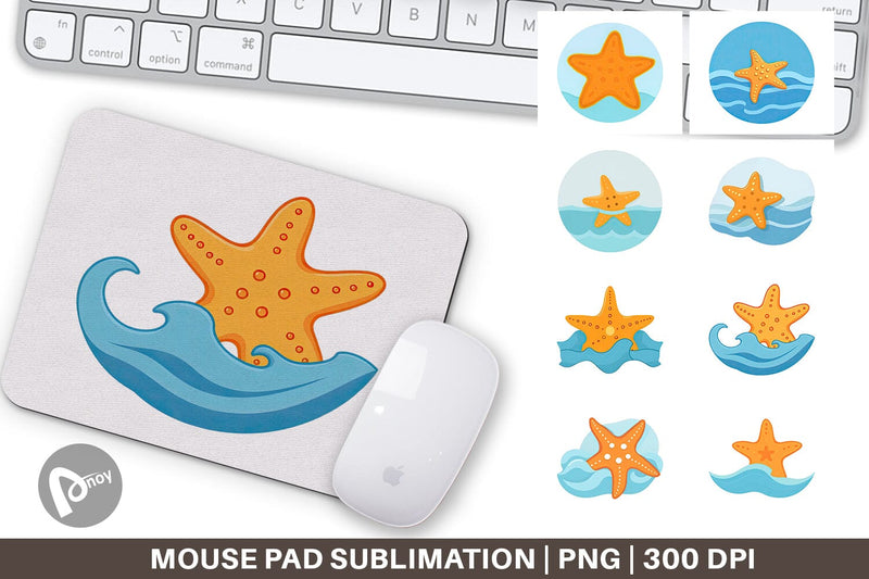 Mouse Pad Starfish Sublimation artnoy 