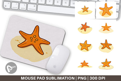 Mouse Pad Starfish Sublimation artnoy 