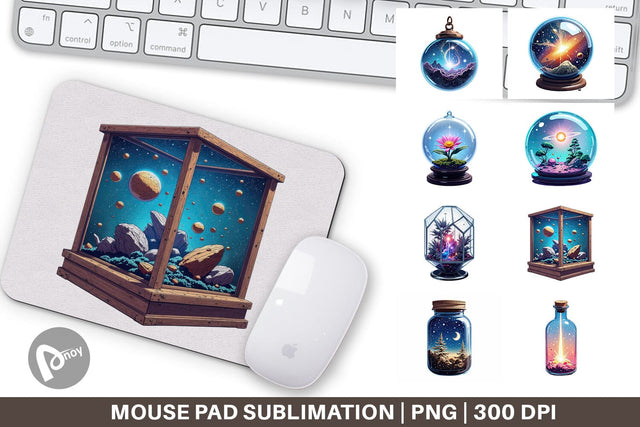 Mouse Pad Starlight Terrariums Sublimation artnoy 
