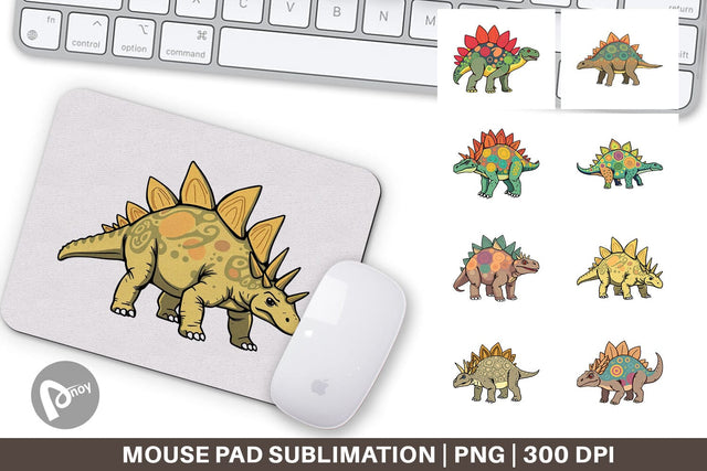 Mouse Pad Stegosaurus with Plates Sublimation artnoy 