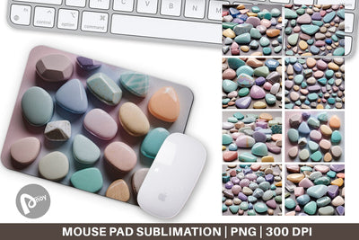 Mouse Pad Stones Pastel Color Sublimation artnoy 