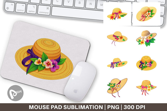 Mouse Pad Straw Hat Sublimation artnoy 