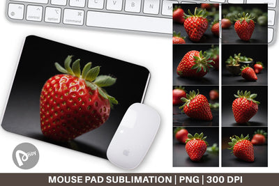 Mouse Pad Strawberry Fruit Sublimation artnoy 