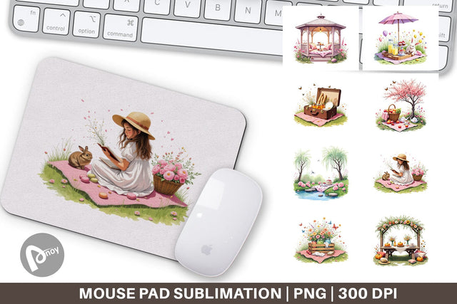 Mouse Pad Summer Picnic Dreams Sublimation artnoy 
