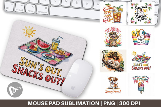 Mouse Pad Summer Quote Sublimation artnoy 