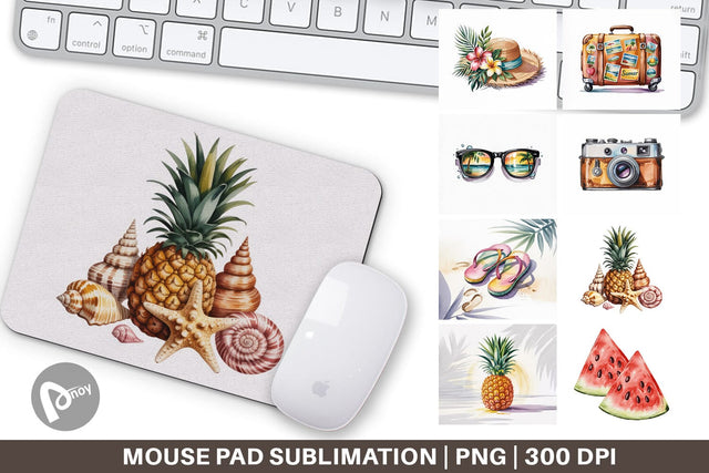 Mouse Pad Summer Vacation Sublimation artnoy 