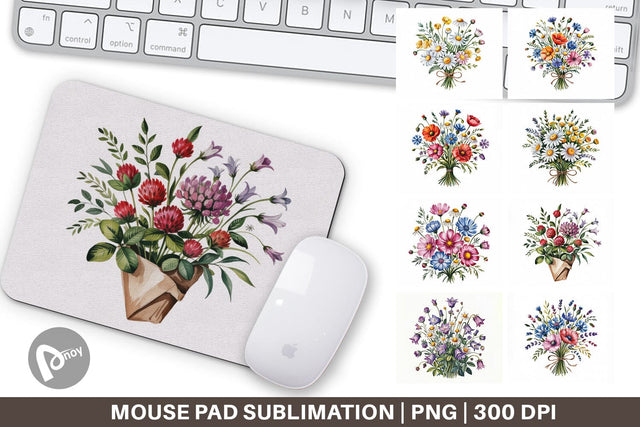 Mouse Pad Summer Wildflower Sublimation artnoy 