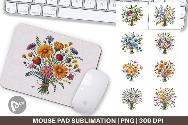 Mouse Pad Summer Wildflower Sublimation artnoy 