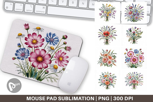 Mouse Pad Summer Wildflower Sublimation artnoy 