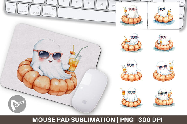 Mouse Pad Summerween Ghosts Sublimation artnoy 