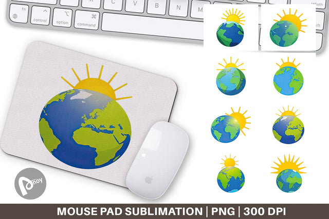 Mouse Pad Sun and Earth Sublimation artnoy 