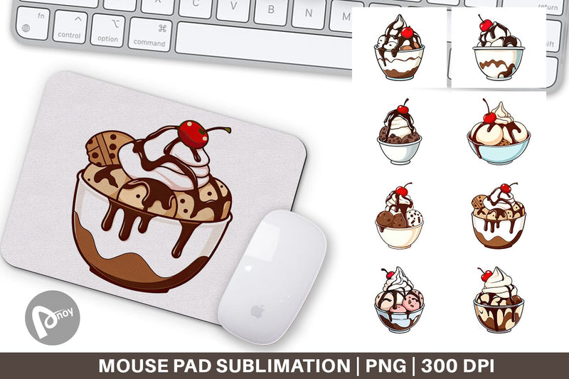 Mouse Pad Sundae Delight Sublimation artnoy 