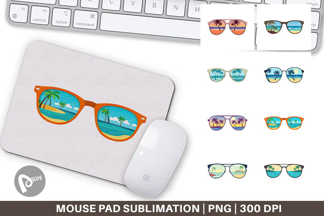 Mouse Pad Sunglasses Sublimation artnoy 