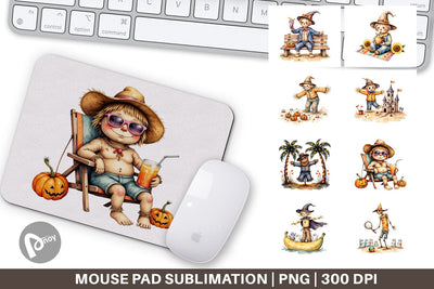 Mouse Pad Sunny Scarecrow Fun Sublimation artnoy 