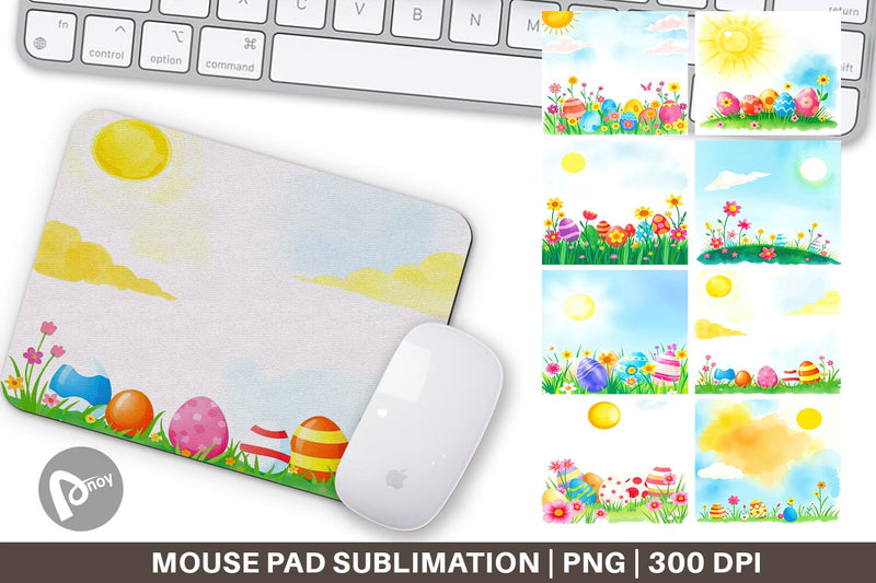 Mouse Pad Sunny Sky with Easter Sublimation artnoy 