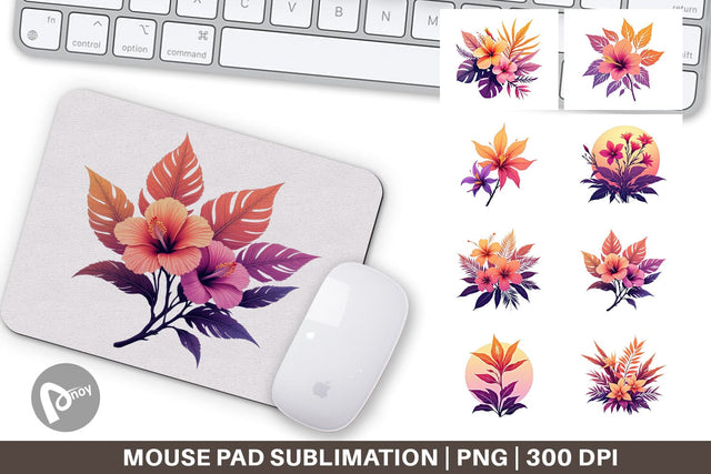 Mouse Pad Sunset Florals Sublimation artnoy 