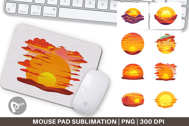Mouse Pad Sunset Sublimation artnoy 