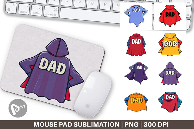 Mouse Pad Super Dad Sublimation artnoy 