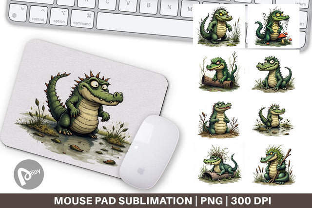Mouse Pad Swamp Gator Sublimation artnoy 