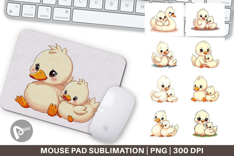 Mouse Pad Swan Mother's Day Sublimation artnoy 