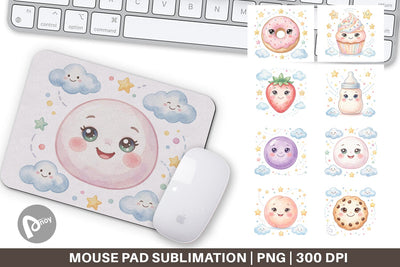 Mouse Pad Sweet Baby Treat Watercolor Sublimation artnoy 