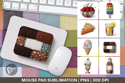Mouse Pad Sweet Chilled Summer Stitches Sublimation artnoy 