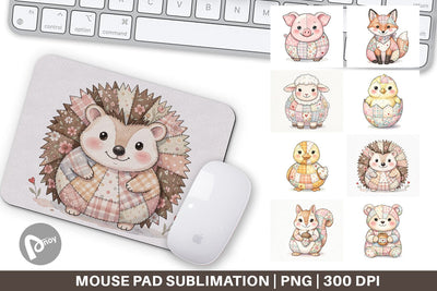 Mouse Pad Sweet Picnic Patchwork Watercolor Sublimation artnoy 