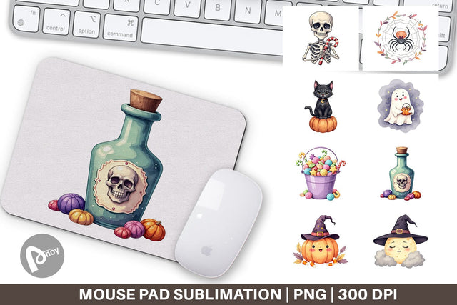 Mouse Pad Sweet Spooky Pastels Sublimation artnoy 