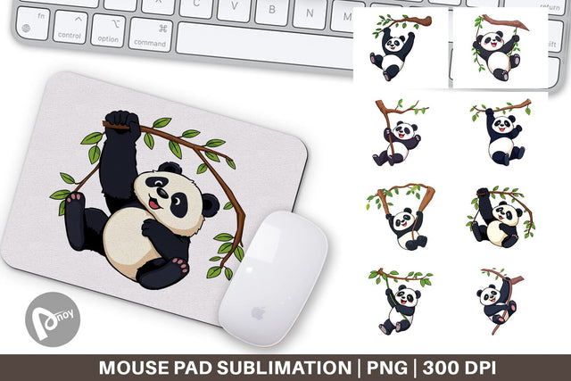Mouse Pad Swing Panda Sublimation artnoy 