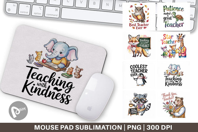 Mouse Pad Teacher Appreciation Sublimation artnoy 