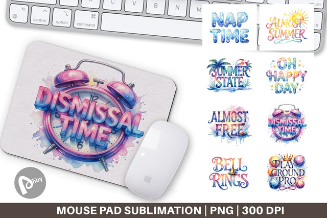 Mouse Pad Teacher Weekend Quotes Sublimation artnoy 