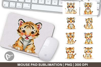 Mouse Pad Tiger Wildlife Sublimation artnoy 