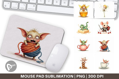 Mouse Pad Tiny Fantasy Trouble Sublimation artnoy 