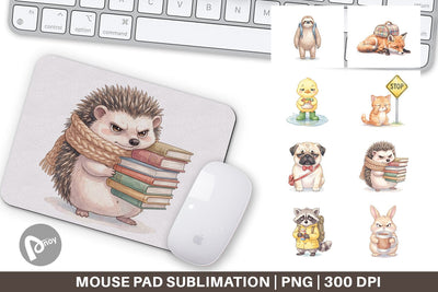 Mouse Pad Tired Morning Commute Animal Sublimation artnoy 
