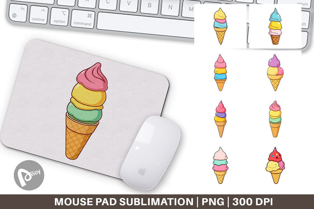 Mouse Pad Triple Scoop Sublimation artnoy 