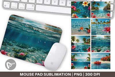 Mouse Pad Tropical Beach Sublimation artnoy 