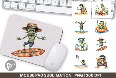 Mouse Pad Tropical Frankenstein Sublimation artnoy 
