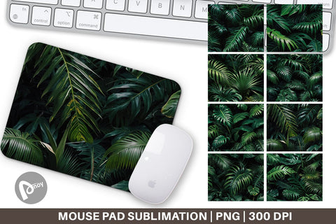Mouse Pad Tropical Leaves Sublimation artnoy 