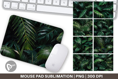 Mouse Pad Tropical Leaves Sublimation artnoy 